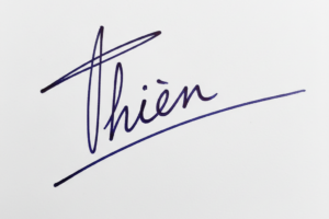 Mẫu chữ ký tên Thiện số 1