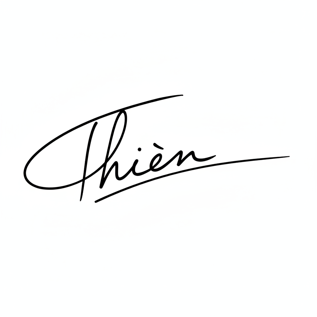 Mẫu chữ ký tên Thiện số 10