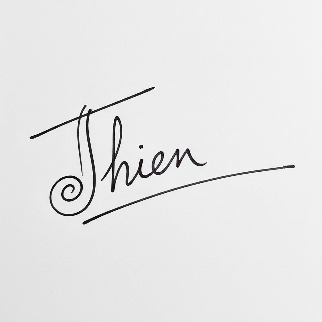 Mẫu chữ ký tên Thiện số 2