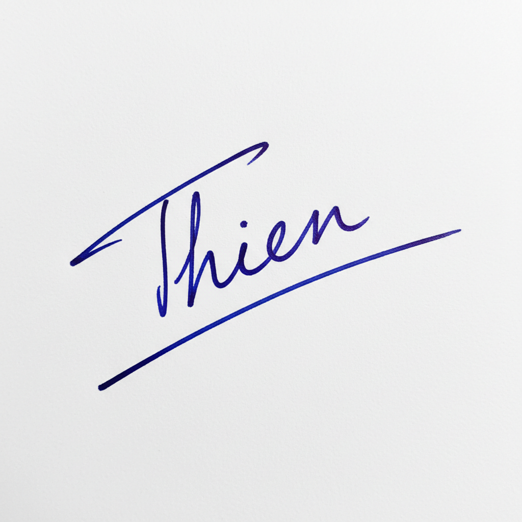 Mẫu chữ ký tên Thiện số 3