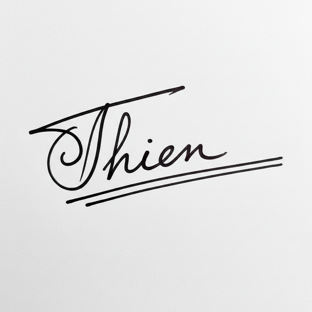 Mẫu chữ ký tên Thiện số 7