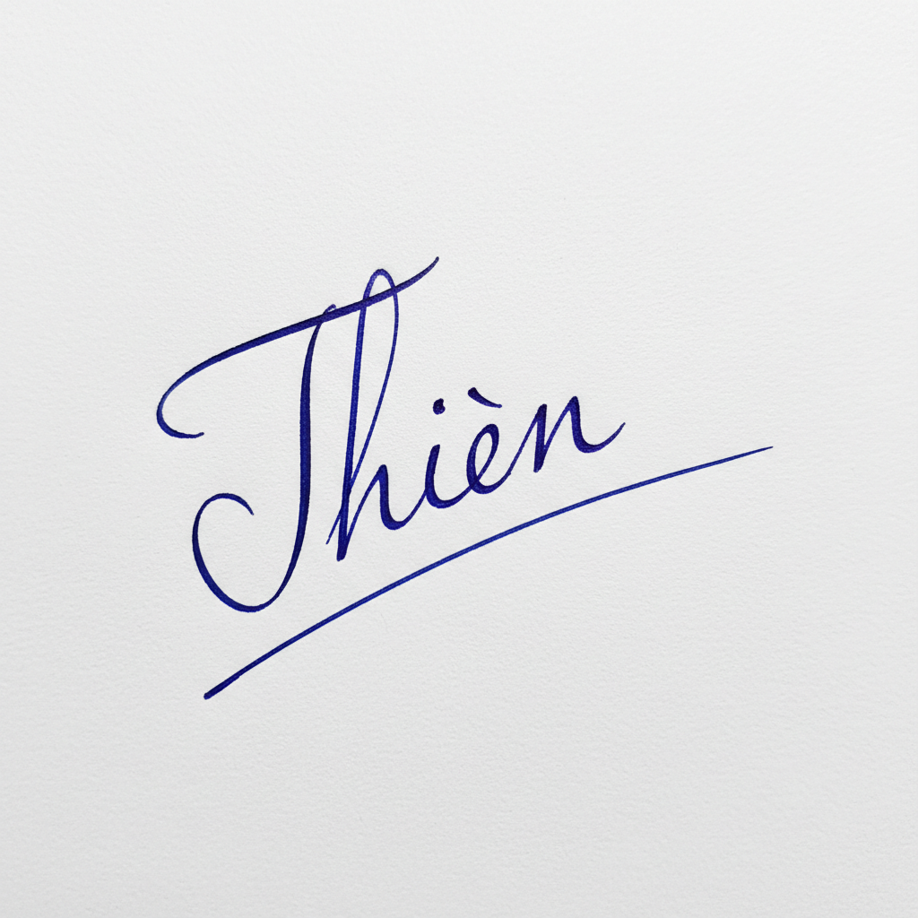 Mẫu chữ ký tên Thiện số 8