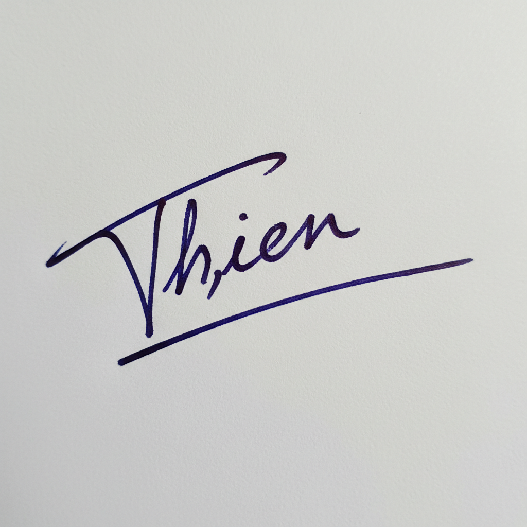 Mẫu chữ ký tên Thiện số 9