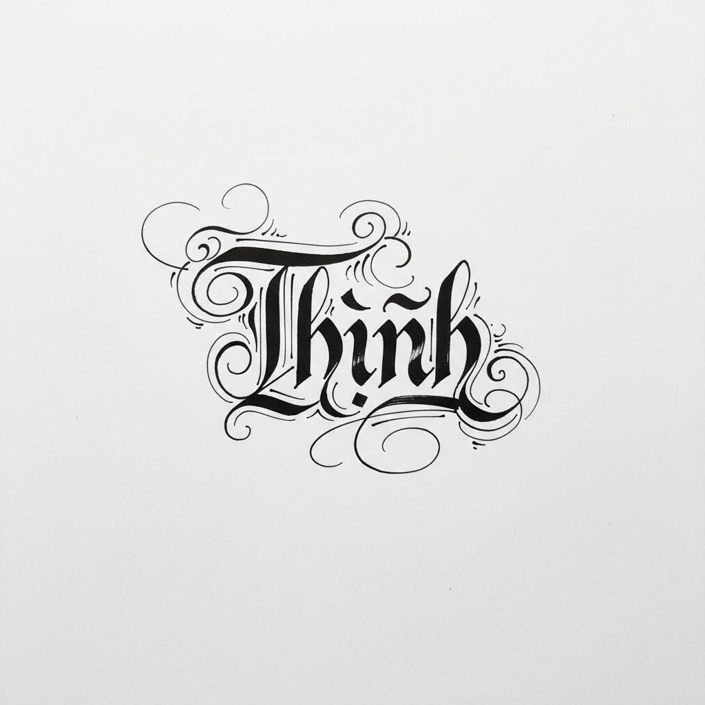 Mẫu chữ ký tên Thịnh số 3