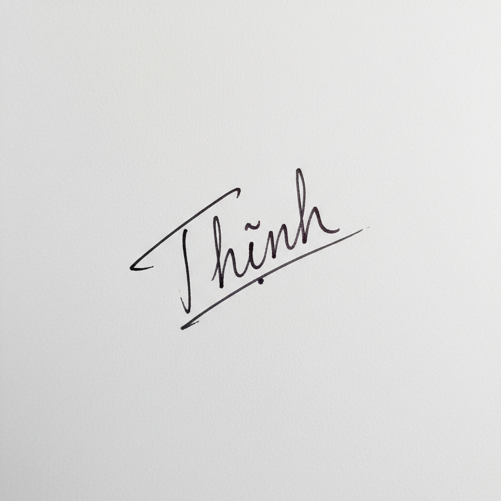 Mẫu chữ ký tên Thịnh số 9