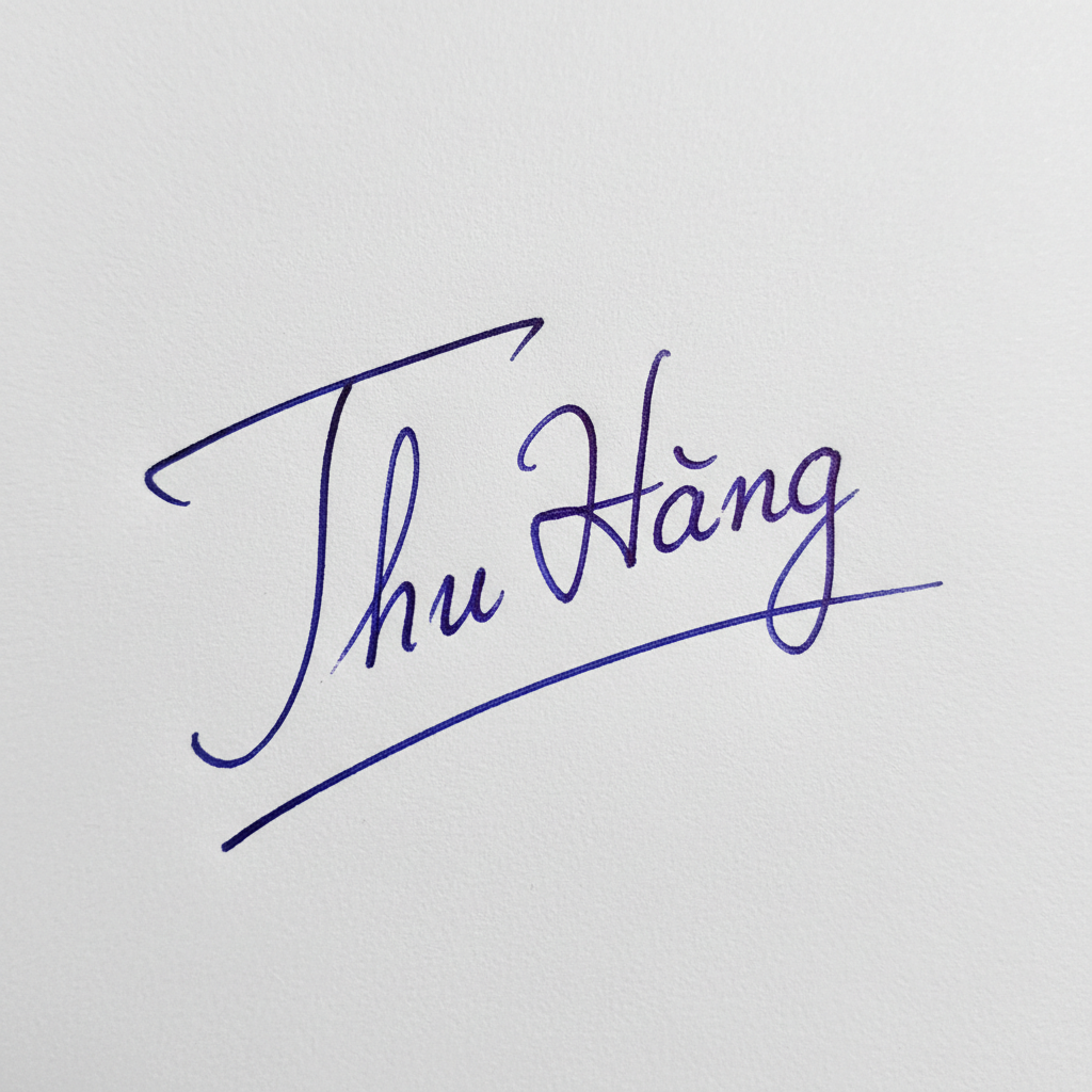 Chữ Ký Tên Thu Hằng: Bí Quyết Tạo Dấu Ấn Độc Đáo, Hút Tài Lộc Mẫu chữ ký tên Thu Hằng số 8