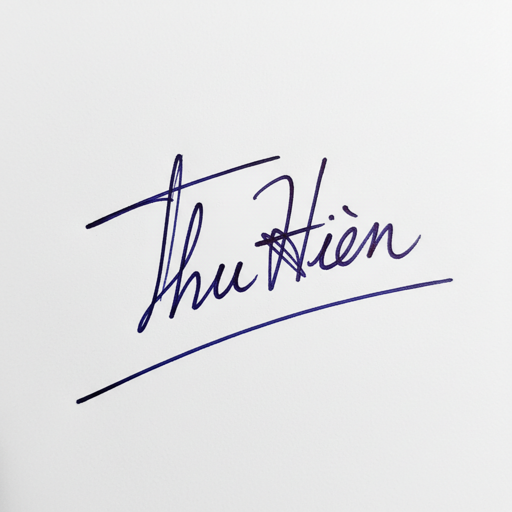 Mẫu chữ ký tên Thu Hiền số 1