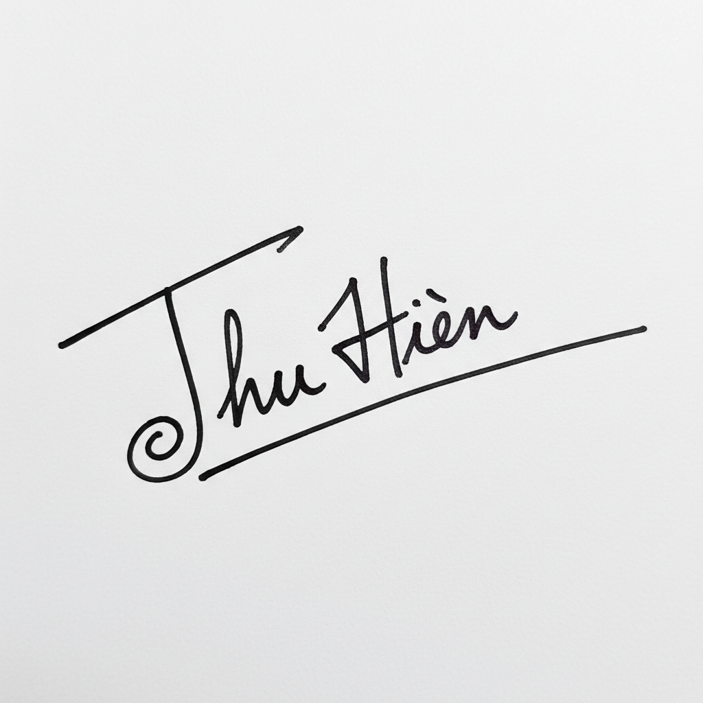Mẫu chữ ký tên Thu Hiền số 2