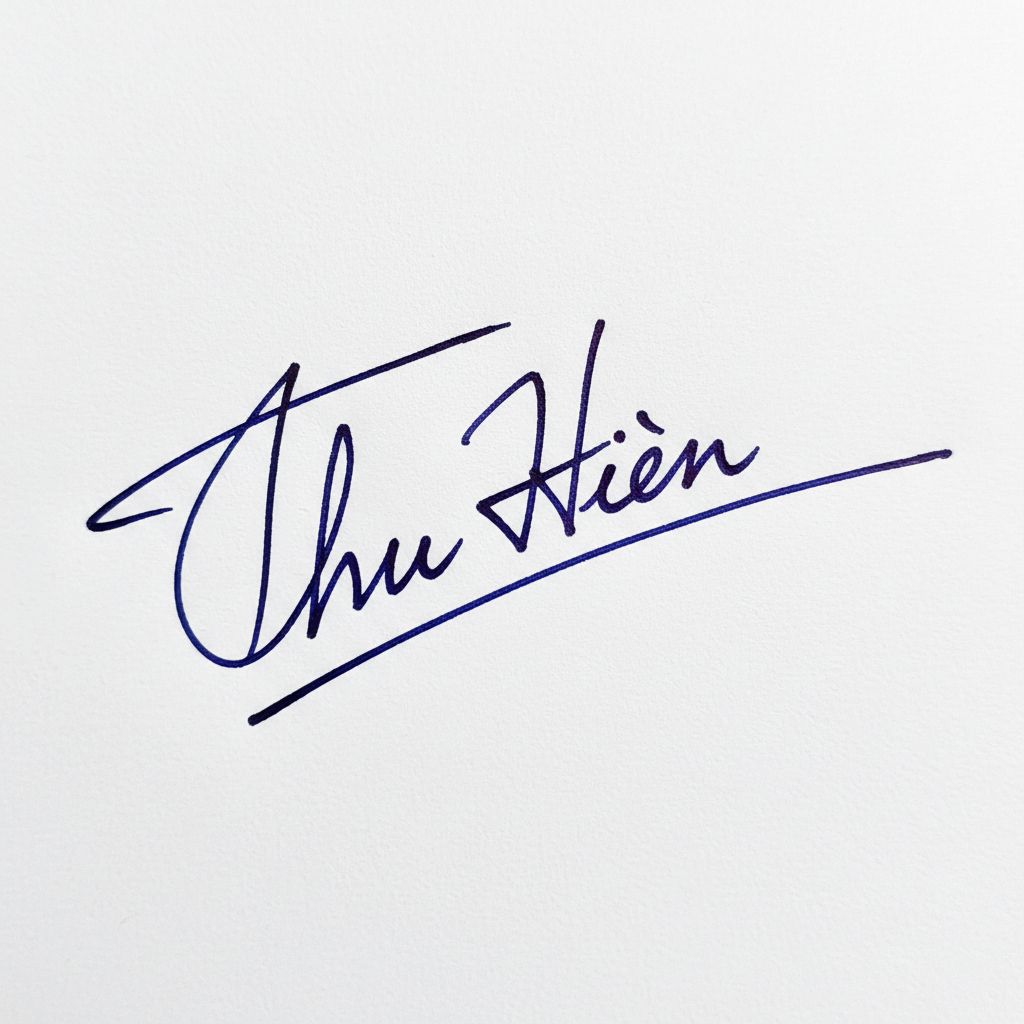 Mẫu chữ ký tên Thu Hiền số 4