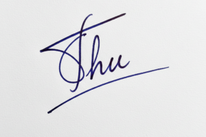 Mẫu chữ ký tên Thu số 1