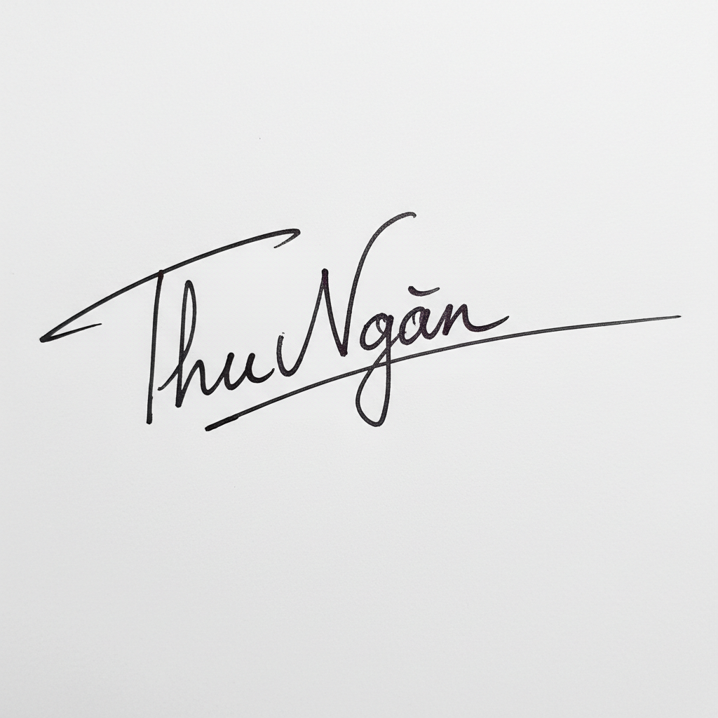 Mẫu chữ ký tên Thu Ngân số 10