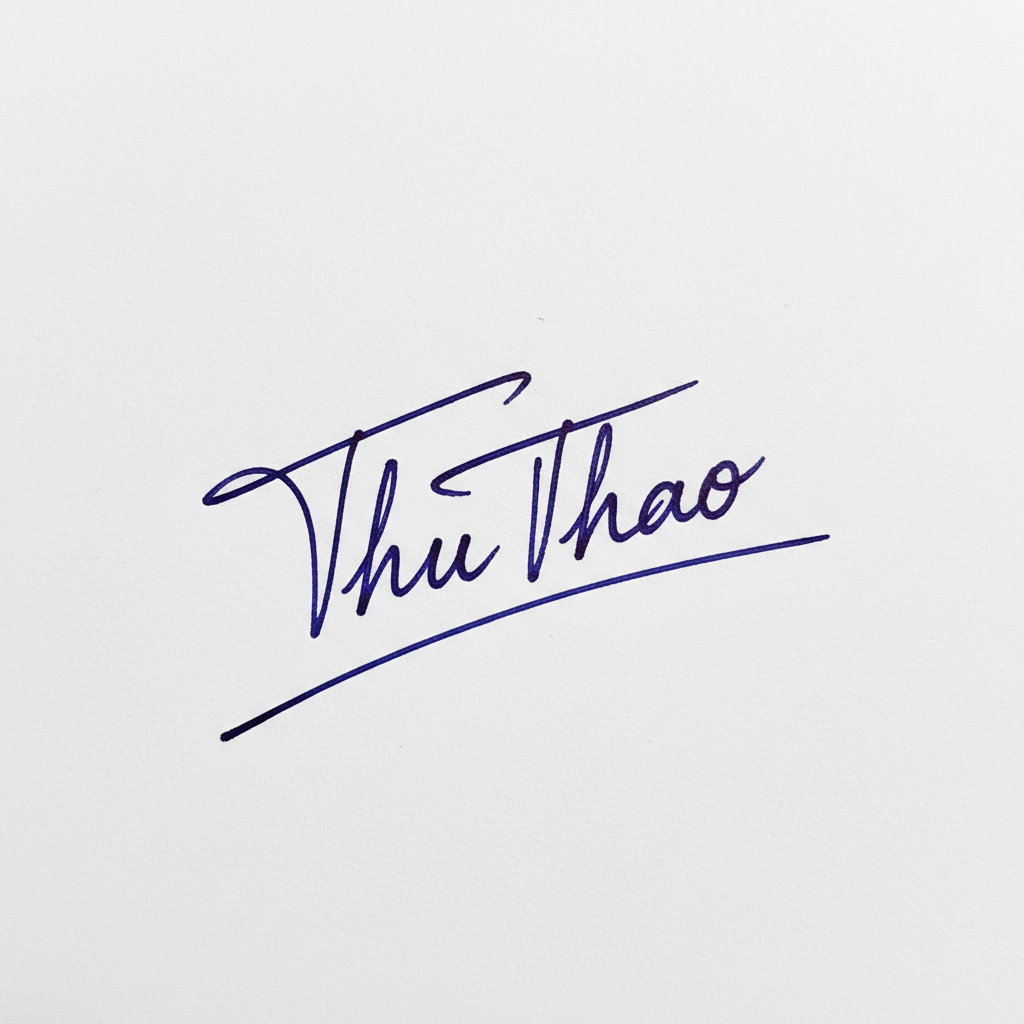 Mẫu chữ ký tên Thu Thảo số 1