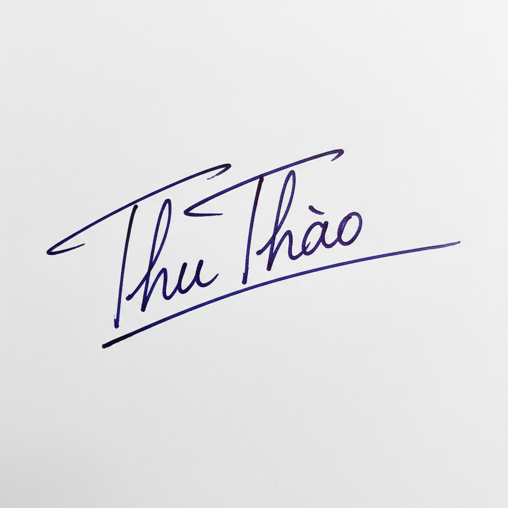 Mẫu chữ ký tên Thu Thảo số 4