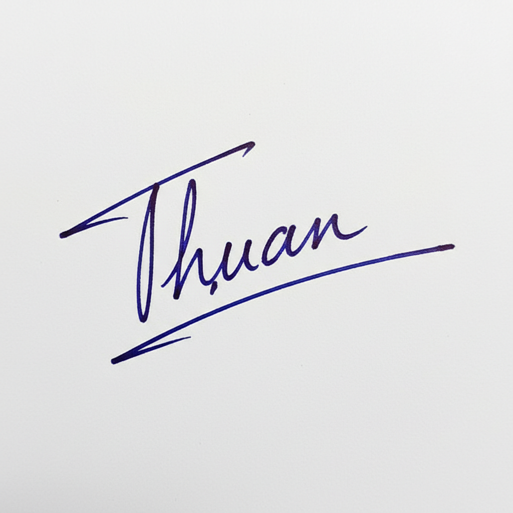 Mẫu chữ ký tên Thuấn số 1