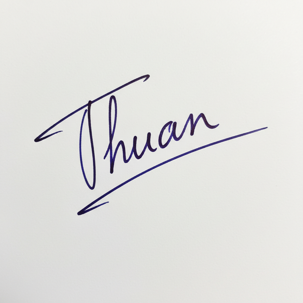 Mẫu chữ ký tên Thuận số 1