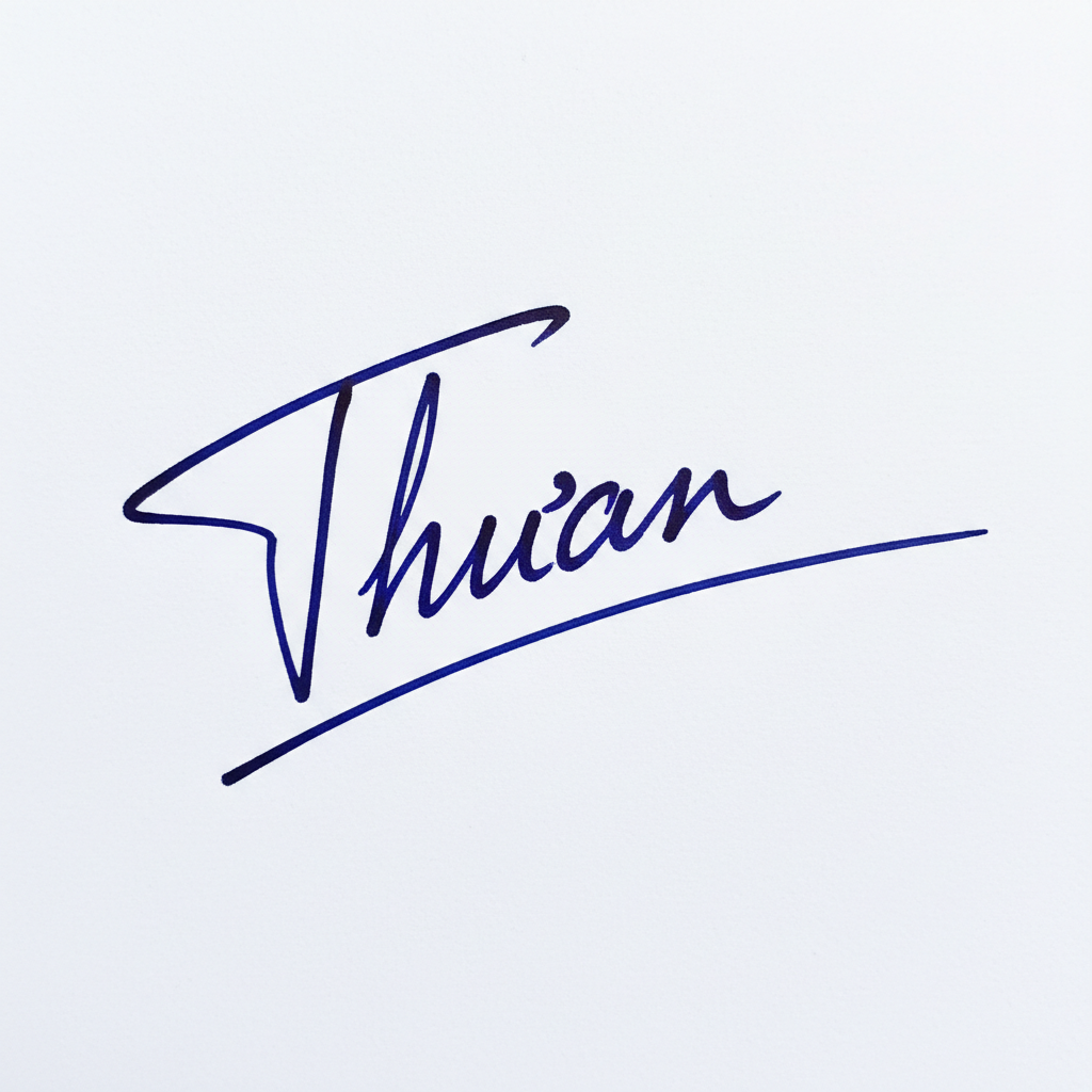 Mẫu chữ ký tên Thuận số 1