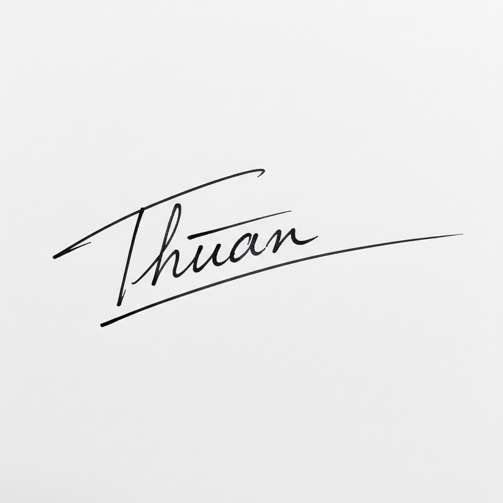 Mẫu chữ ký tên Thuấn số 10