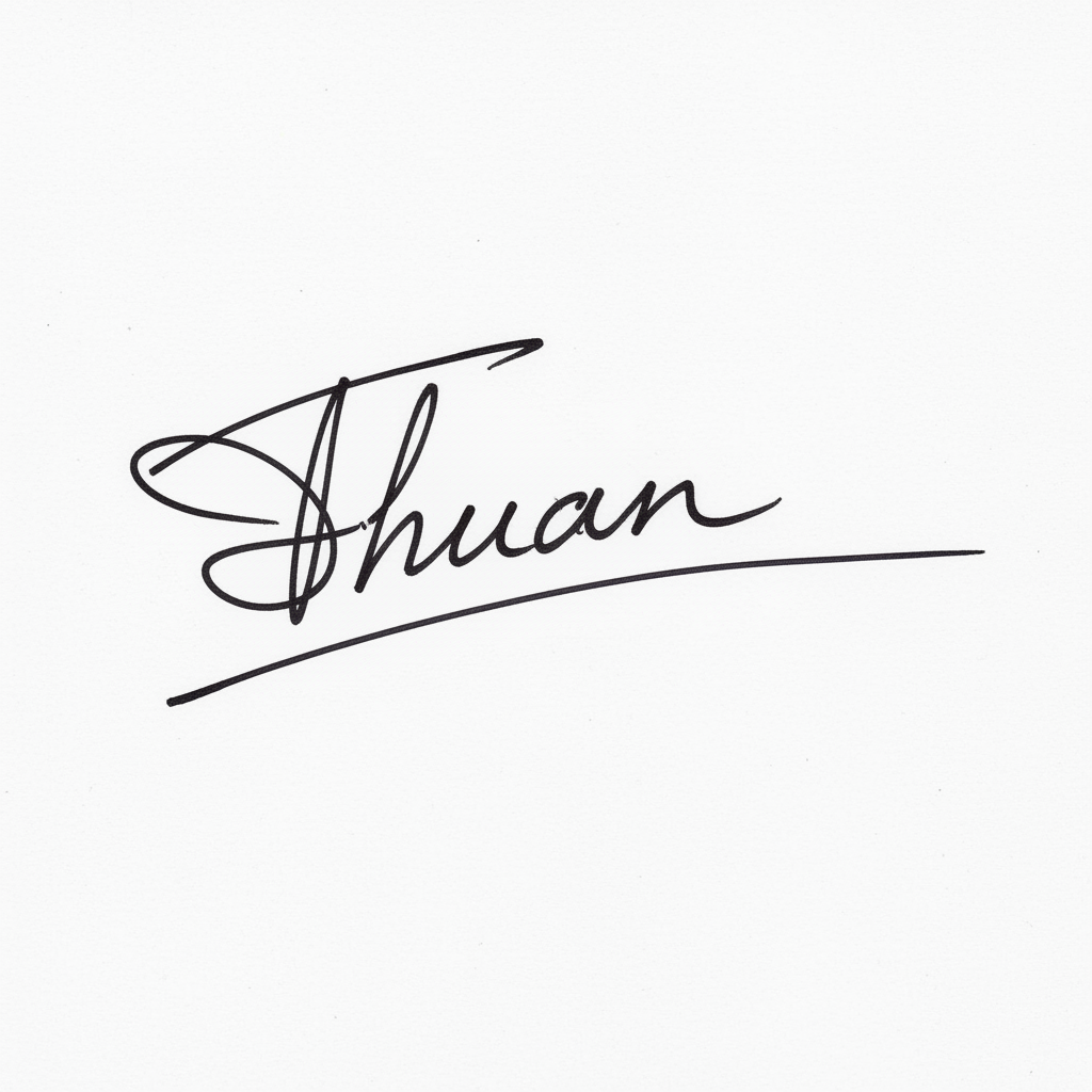 Mẫu chữ ký tên Thuận số 10