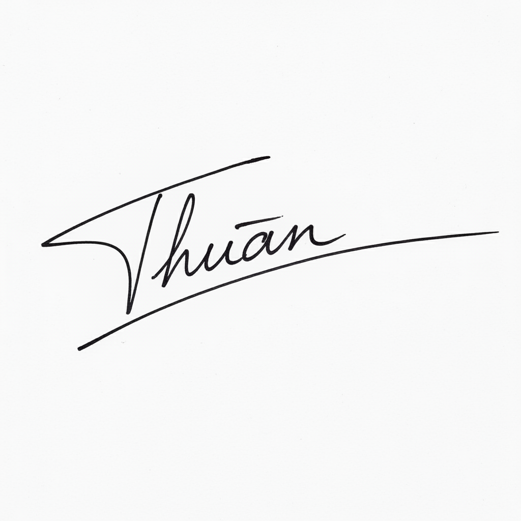 Mẫu chữ ký tên Thuận số 10