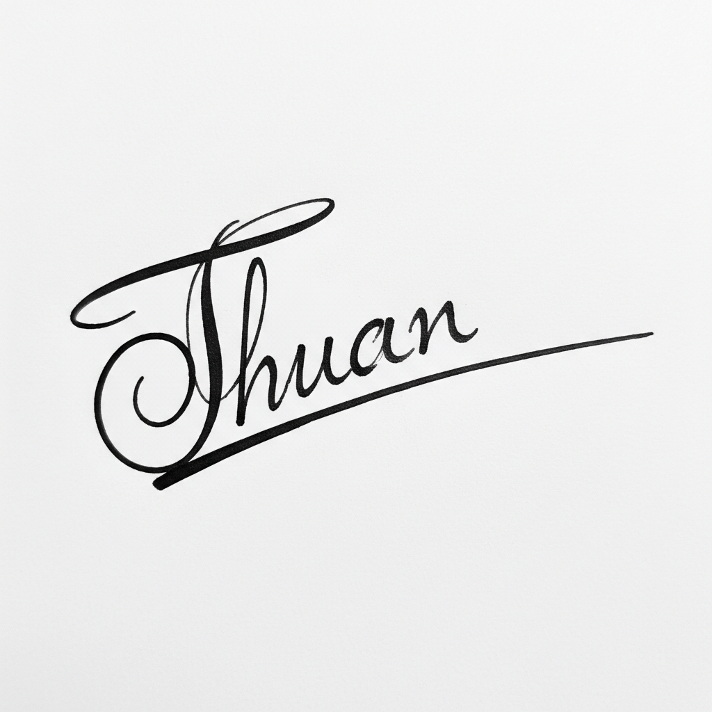 Mẫu chữ ký tên Thuấn số 2