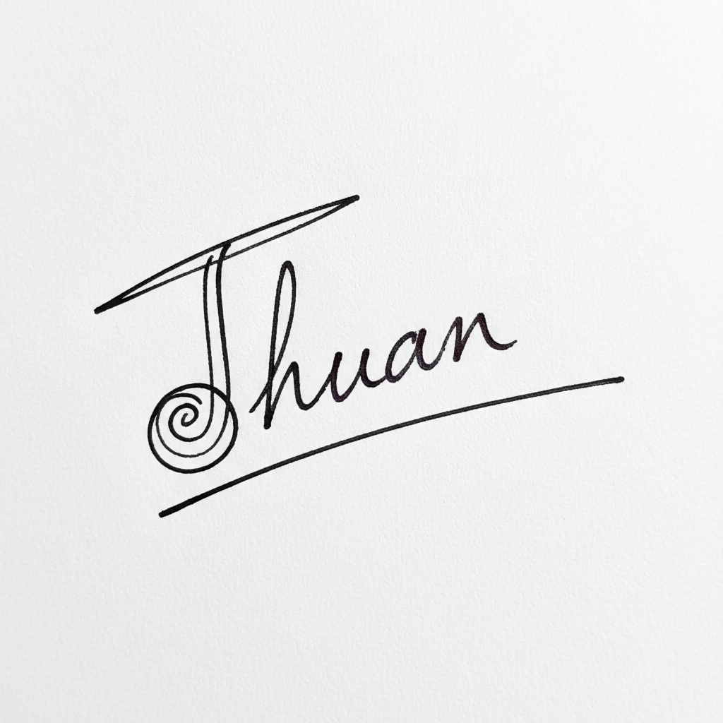 Mẫu chữ ký tên Thuận số 2