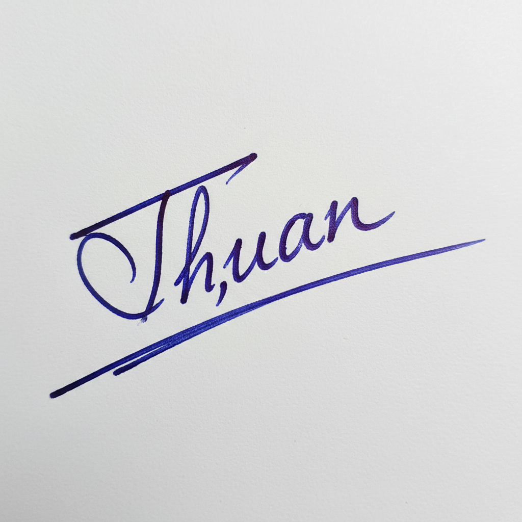 Mẫu chữ ký tên Thuấn số 3