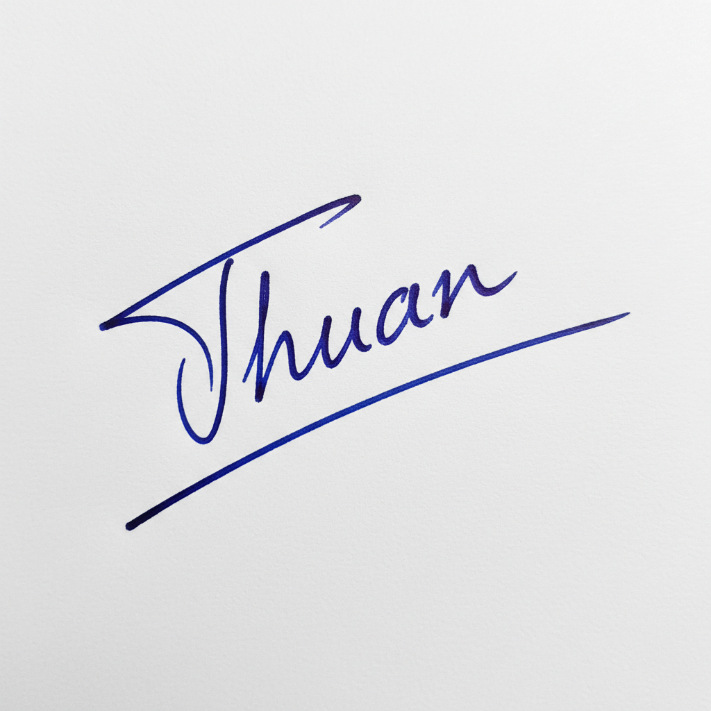 Mẫu chữ ký tên Thuận số 3