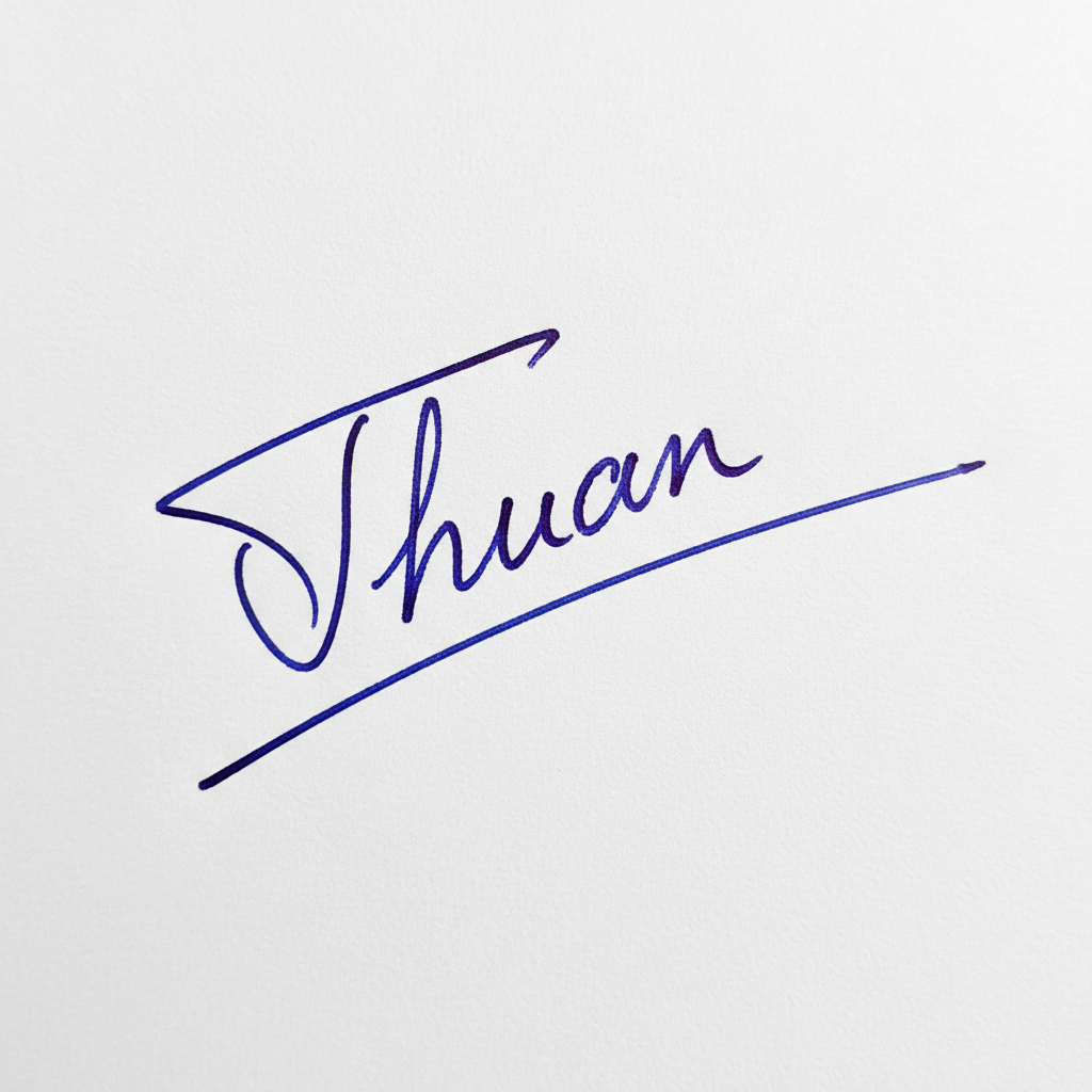 Chữ Ký Mẫu Tên Thuận: Bí Quyết Tạo Chữ Ký Đẹp, Hợp Phong Thủy "Đại Cát Đại Lợi" Mẫu chữ ký tên Thuận số 3