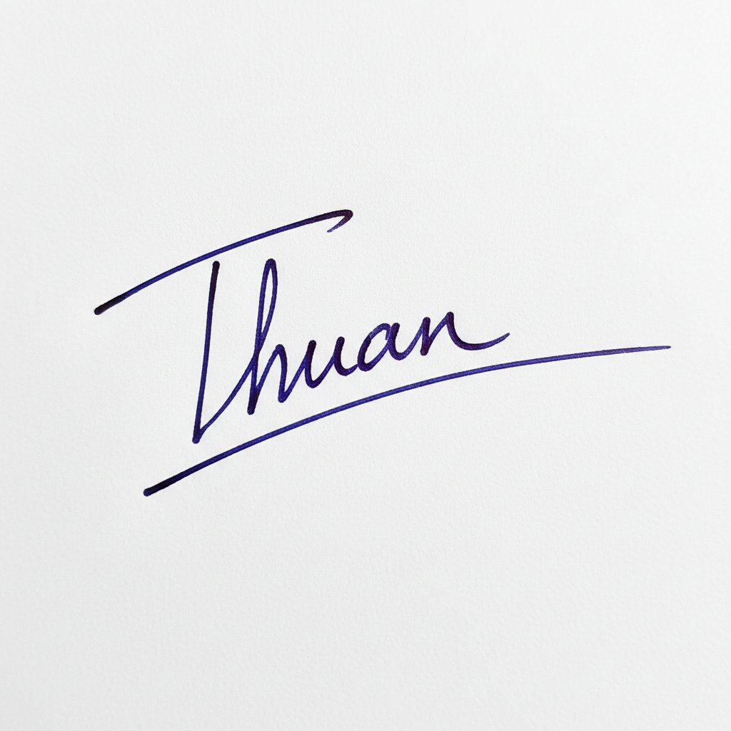 Mẫu chữ ký tên Thuấn số 4