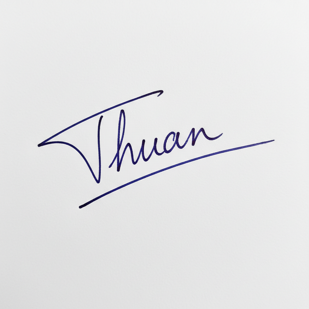 Mẫu chữ ký tên Thuận số 4