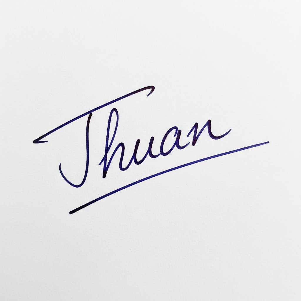 Mẫu chữ ký tên Thuận số 4
