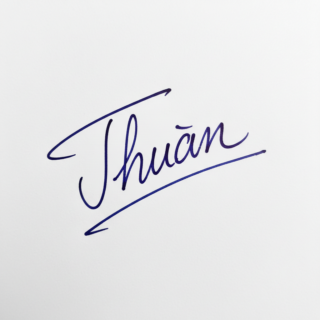 Chữ Ký Mẫu Tên Thuận: Bí Quyết Tạo Chữ Ký Đẹp, Hợp Phong Thủy "Đại Cát Đại Lợi" Mẫu chữ ký tên Thuận số 4