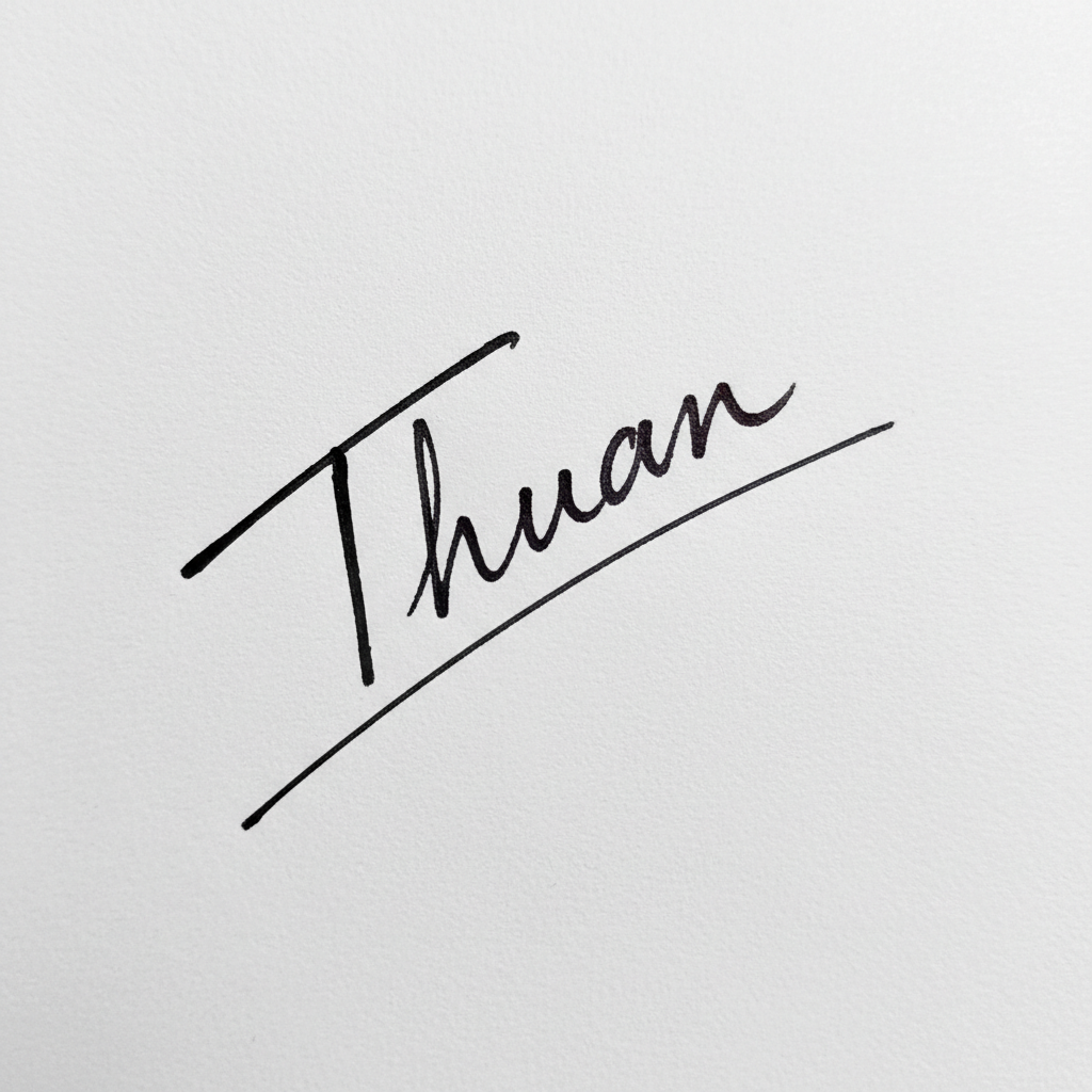Mẫu chữ ký tên Thuấn số 5
