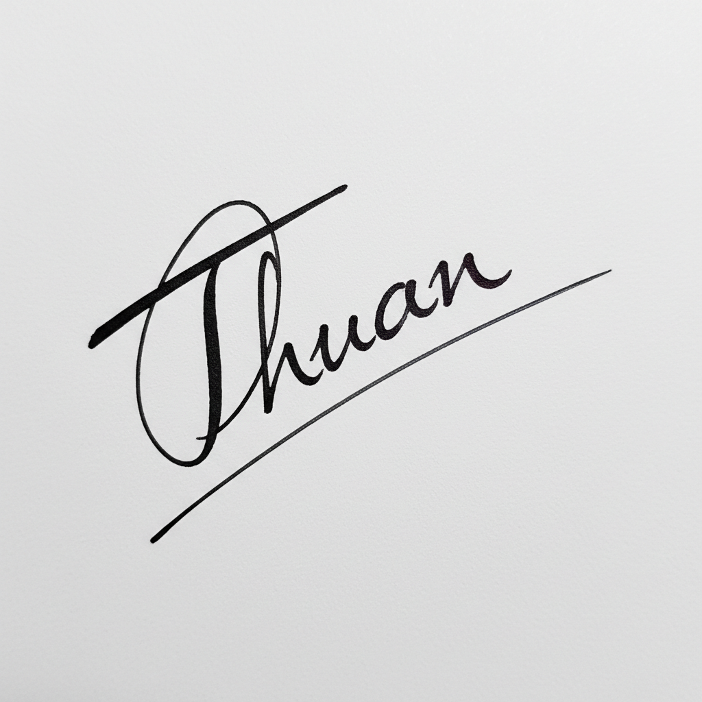Mẫu chữ ký tên Thuận số 5