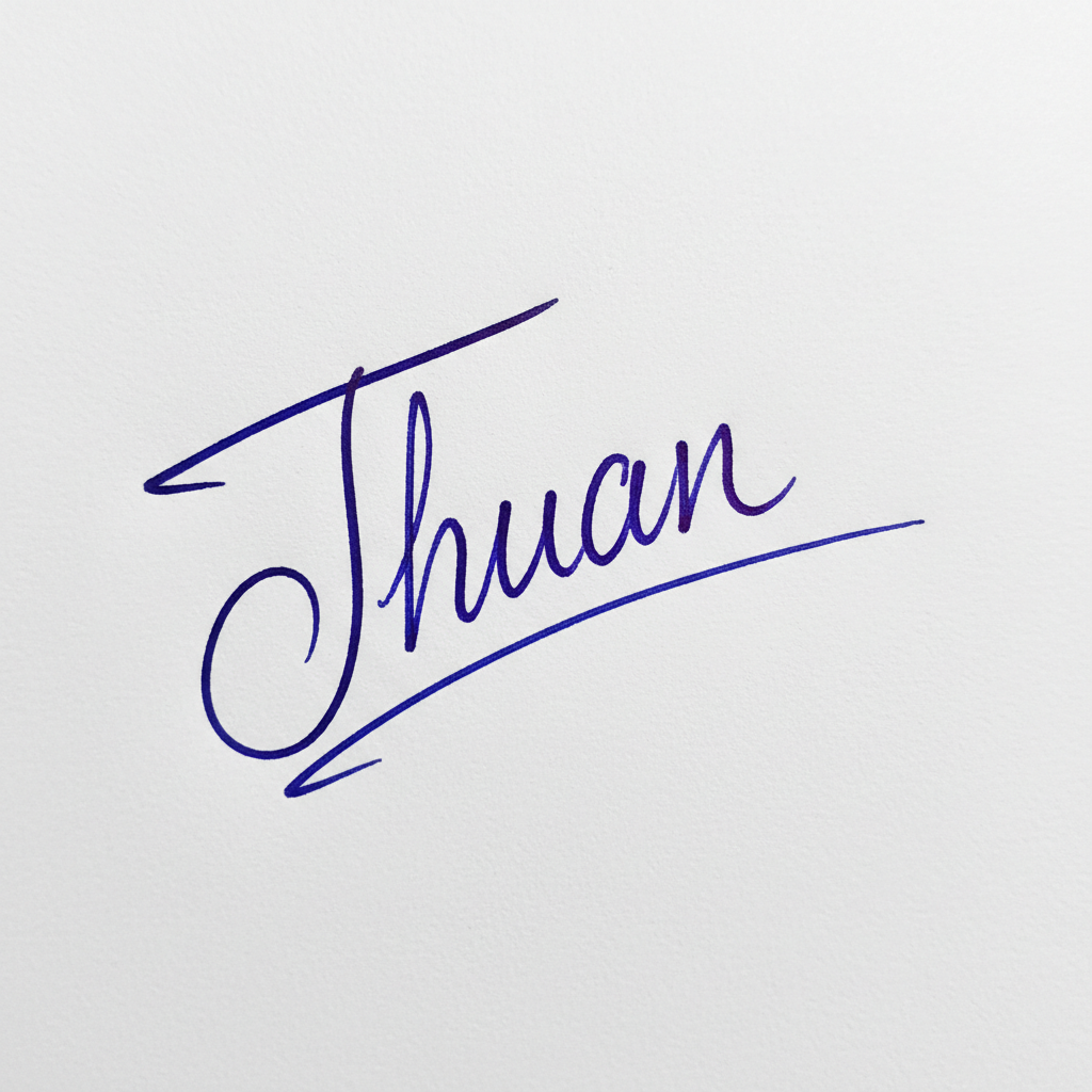 Mẫu chữ ký tên Thuận số 6