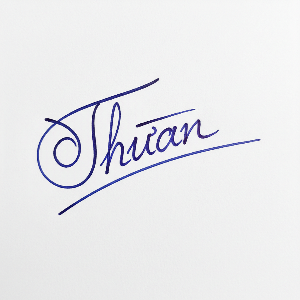 Mẫu chữ ký tên Thuận số 6