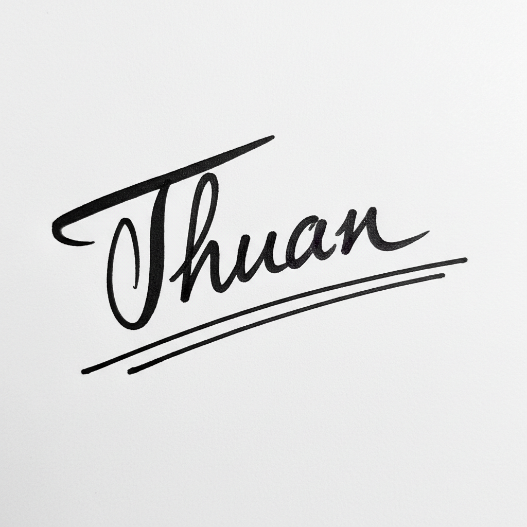 Mẫu chữ ký tên Thuấn số 7