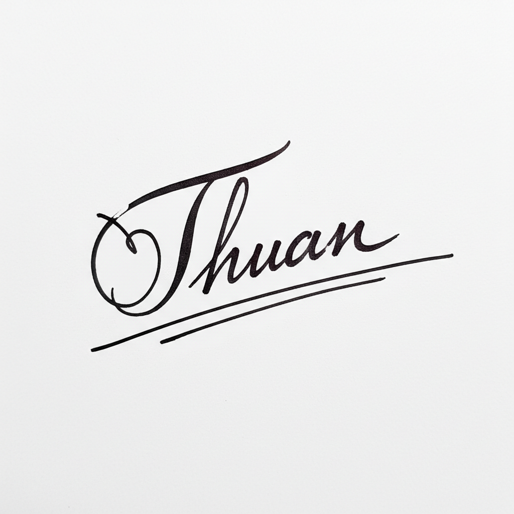 Mẫu chữ ký tên Thuận số 7
