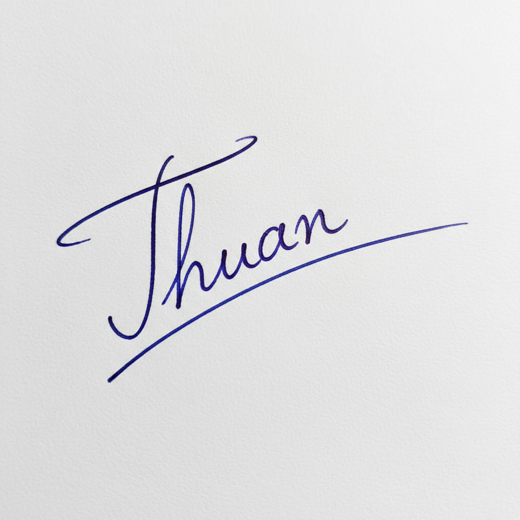 Mẫu chữ ký tên Thuấn số 8