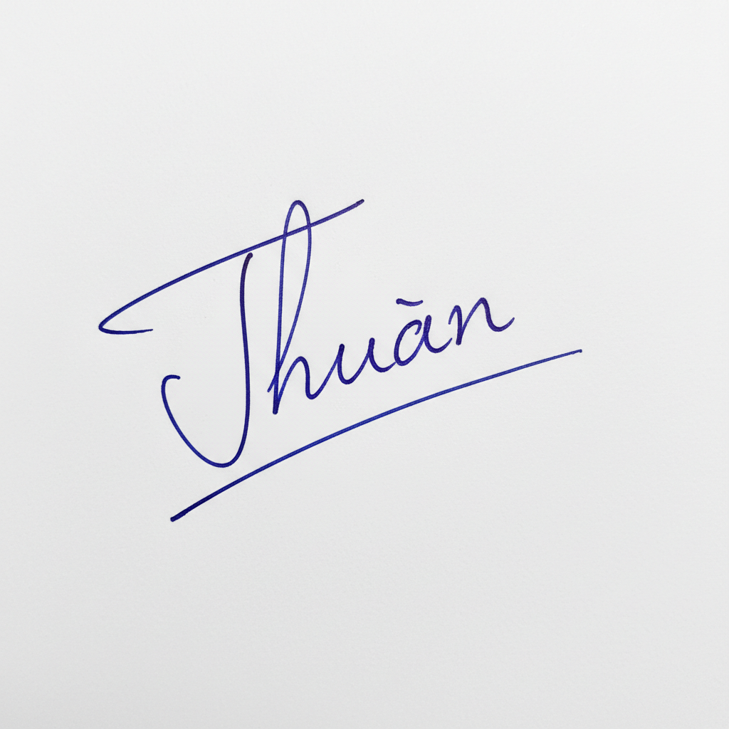 Mẫu chữ ký tên Thuận số 8
