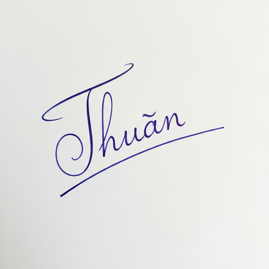 Mẫu chữ ký tên Thuận số 8