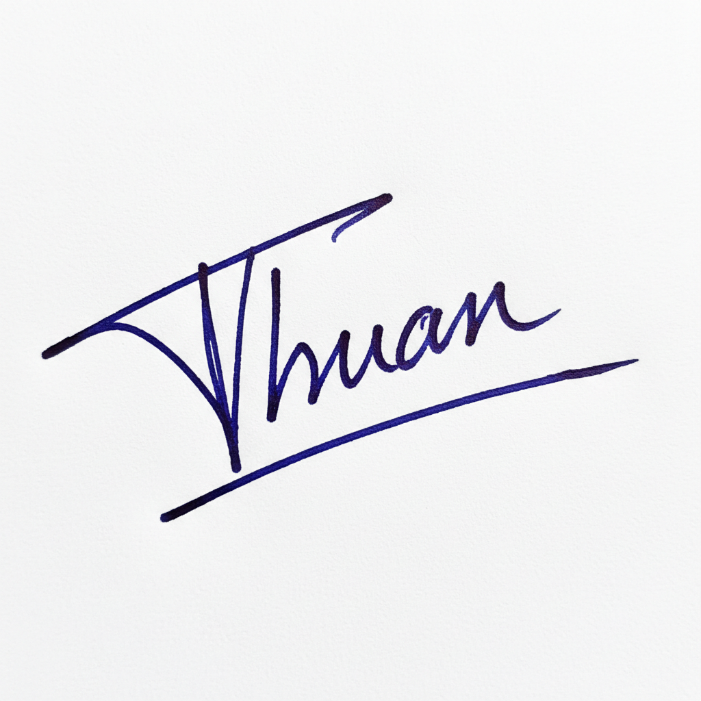 Mẫu chữ ký tên Thuấn số 9
