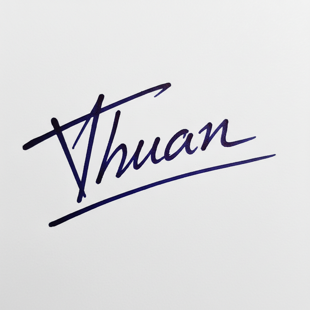 Mẫu chữ ký tên Thuận số 9