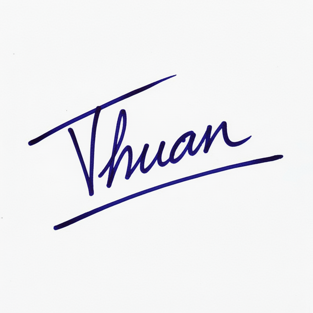 Mẫu chữ ký tên Thuận số 9