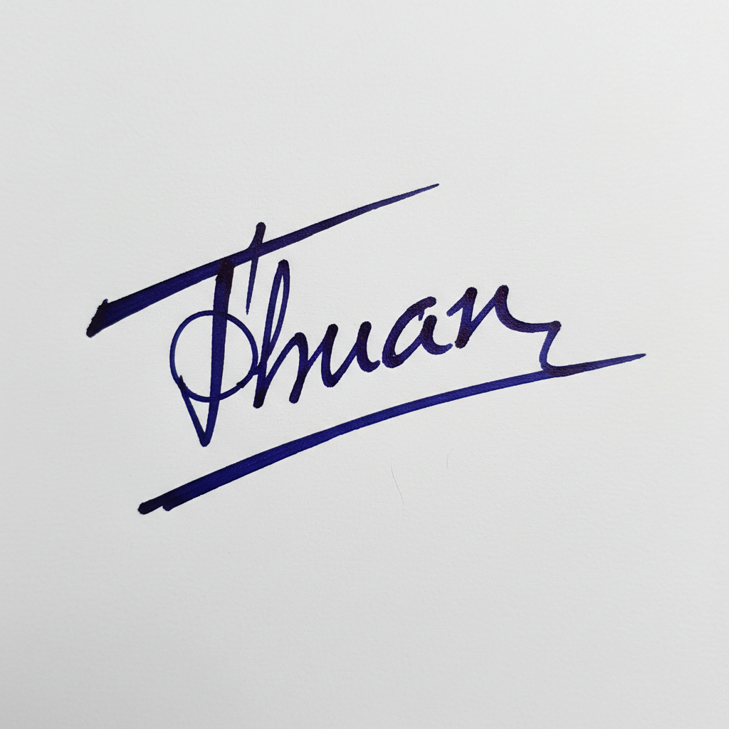 Chữ Ký Mẫu Tên Thuận: Bí Quyết Tạo Chữ Ký Đẹp, Hợp Phong Thủy "Đại Cát Đại Lợi" Mẫu chữ ký tên Thuận số 9