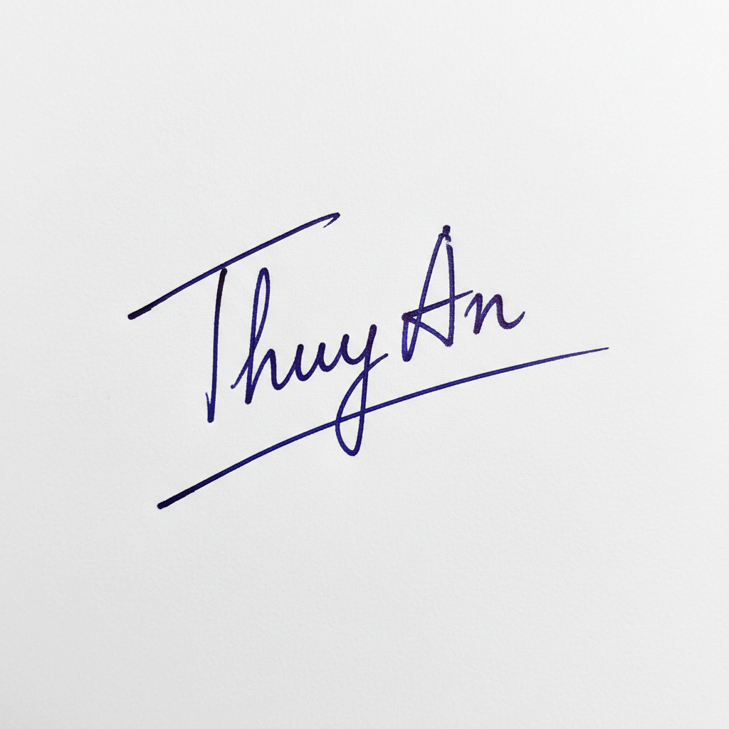 Mẫu chữ ký tên Thúy An số 1