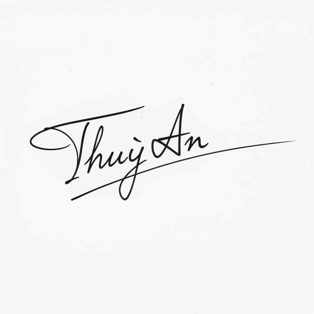 Mẫu chữ ký tên Thúy An số 10