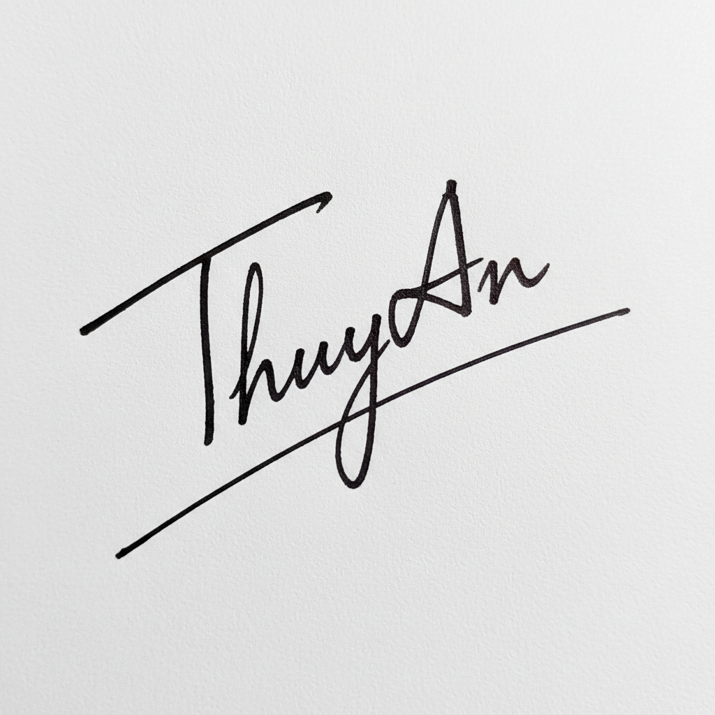 Mẫu chữ ký tên Thúy An số 5