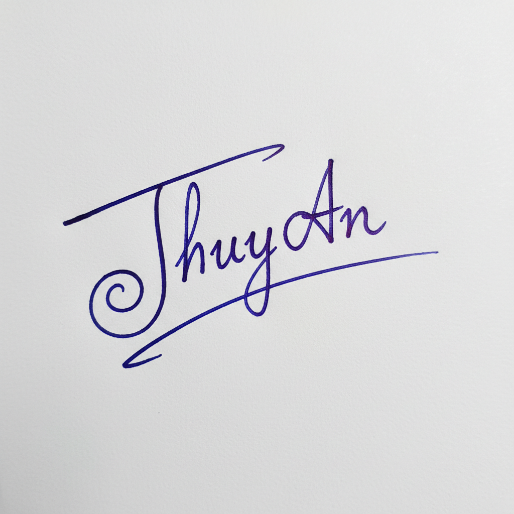 Mẫu chữ ký tên Thúy An số 6