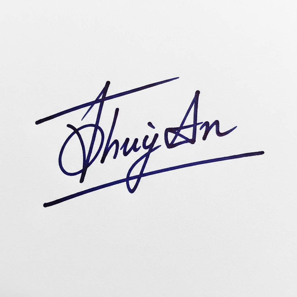 Mẫu chữ ký tên Thúy An số 9